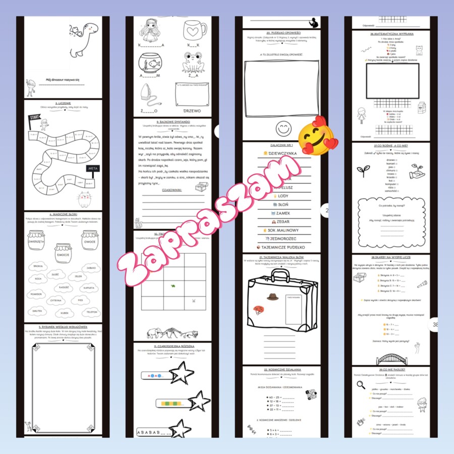 Karty pracy na zajęcia korekcyjne -kompesacyjne 1-3