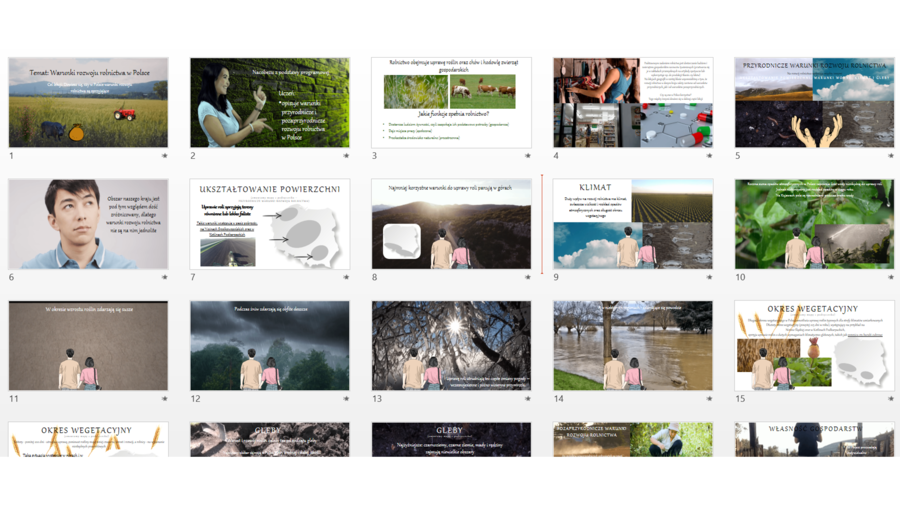 Warunki rozwoju rolnictwa - prezentacja - powerpoint - geografia 7