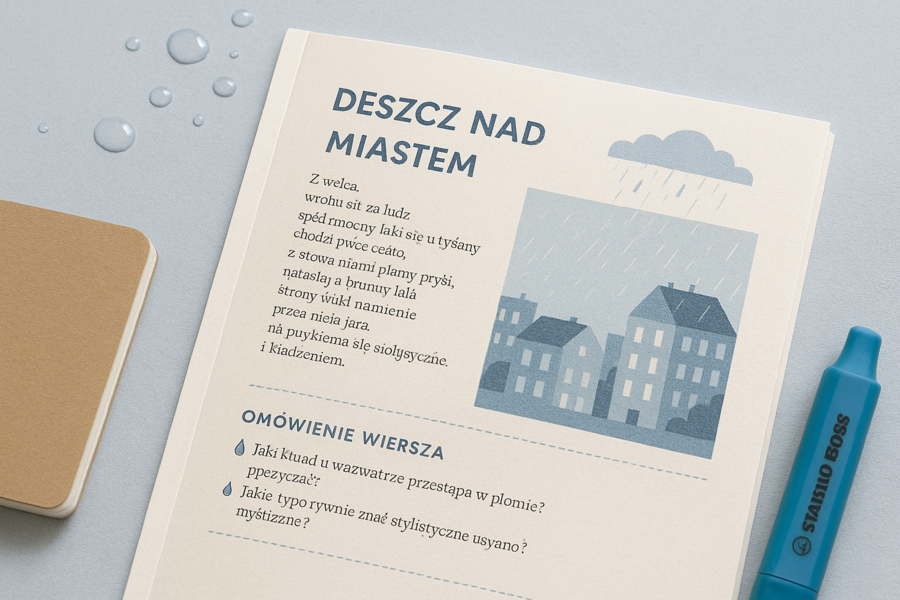 Deszcz w poezji. Analiza wierszy o pogodzie