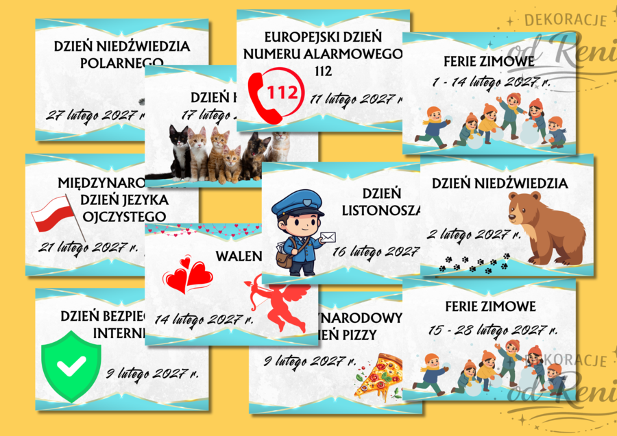 Kalendarz świąt, dni nietypowych i ważnych dat w roku szkolnym 2026/2027