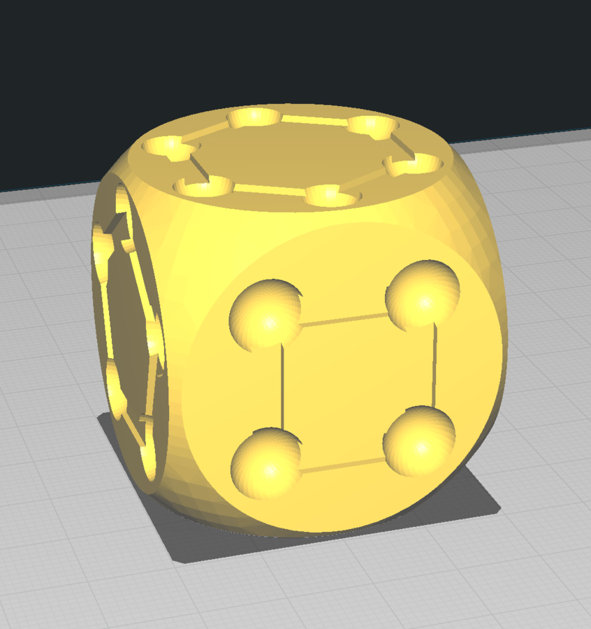 Klasa 7 i 8. Chemia i informatyka. Chemiczne pionki i kostka do gry – druk 3D