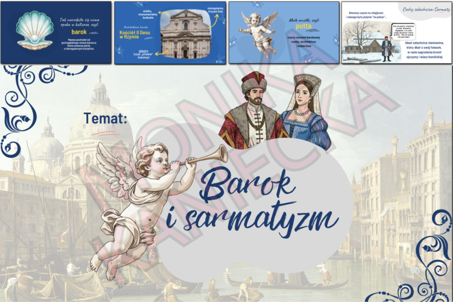 Barok i sarmatyzm - prezentacja historia klasa 6