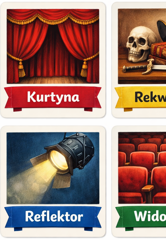 Teatr - zestaw. Fiszki oraz kreatywna gra