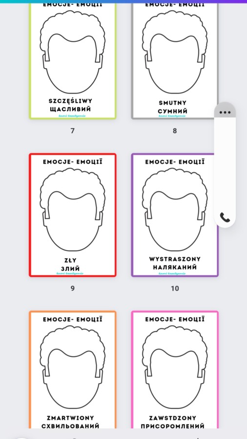 Emocje - język polski + język ukraiński