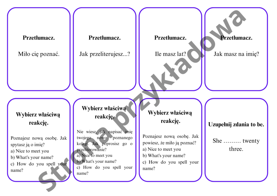 ZESTAW BRAINY 4, UNIT 1 - KARTY PRACY, KARTY DO GIER