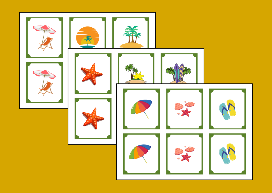 WAKACJE - lato – memory – 36 szt. - wersja 2