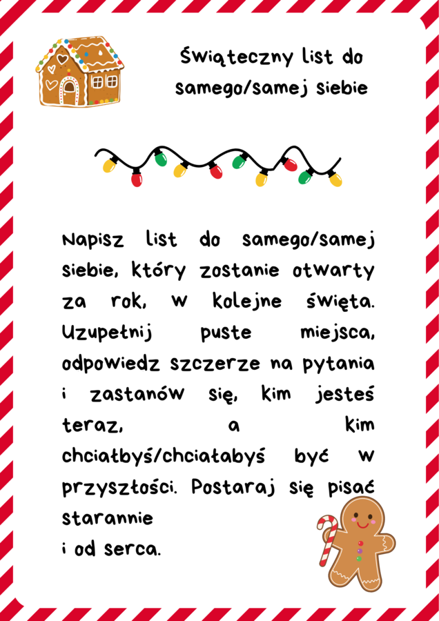 Świąteczny list do samego siebie