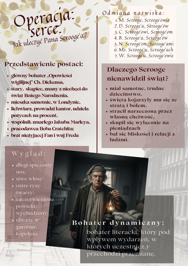 Ch. Dickens "Opowieść wigilijna". Operacja serce. Jak uleczyć Pana Scrooge'a? Charakterystyka bohatera dynamicznego.