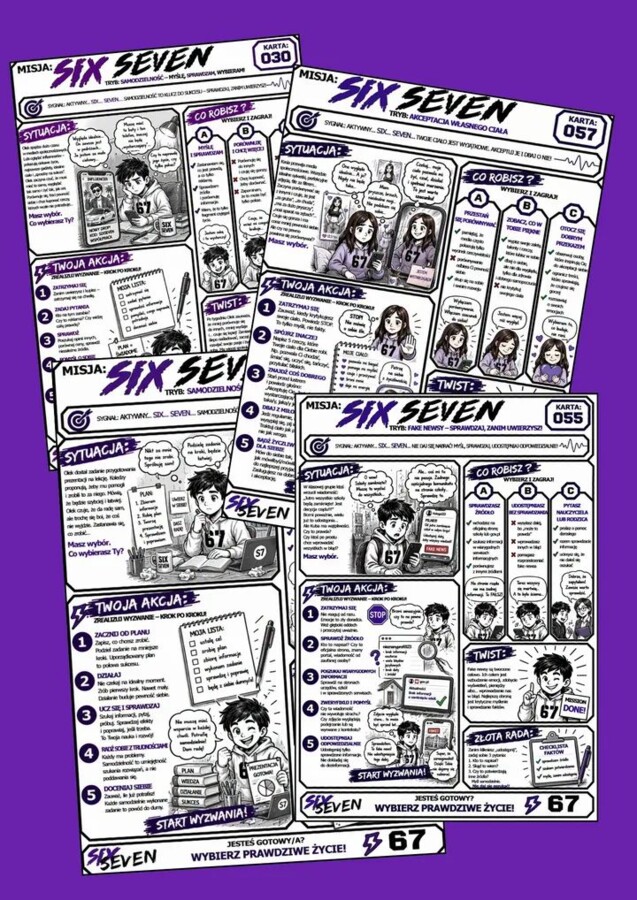 Six Seven karty dla klas 1-8