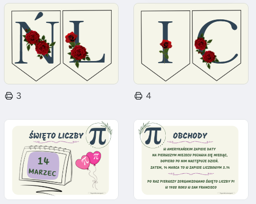 Śwęto/Dzień Liczby PI - gazetka.