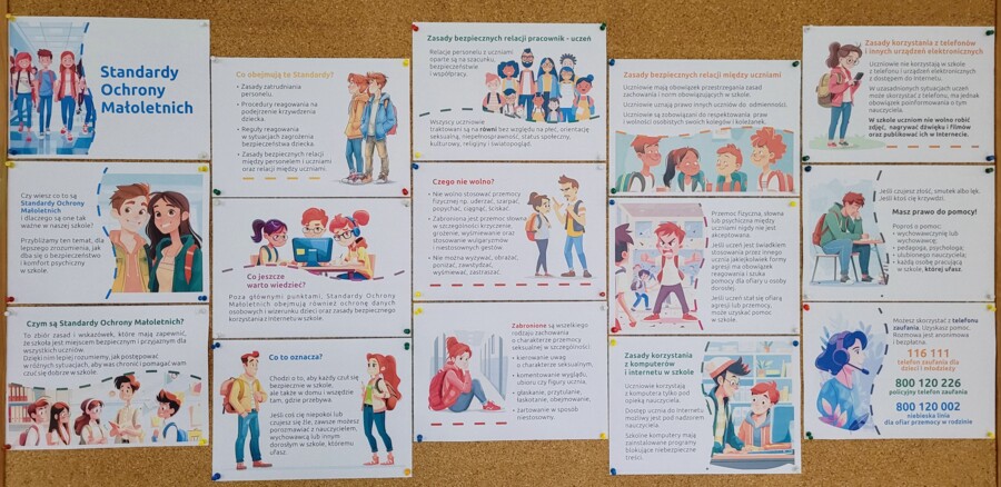 Standardy Ochrony Małoletnich – gazetka dla klas IV-VIII, 15 kart.