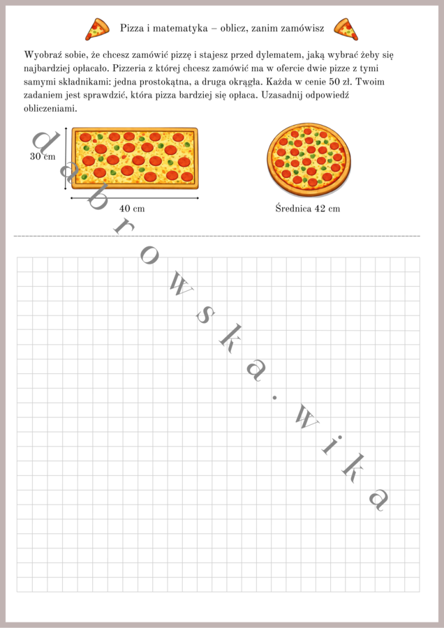 Pizza i obliczenia – oblicz, zanim zamówisz