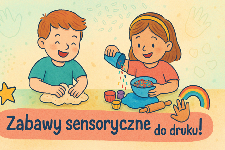 Zabawy sensoryczne: masa solna, ciastolina, kolorowy ryż.