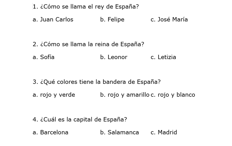 Quiz sobre España