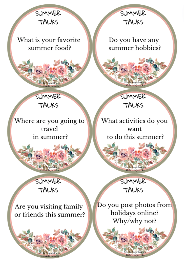 Summer talks A1/A1+, karty do ćwiczenia mówienia po angielsku w tematyce Summer