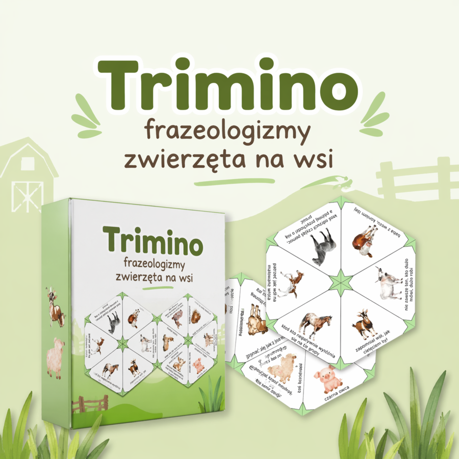 TRIMINO - frazeologizmy ZWIERZĘTA NA WSI