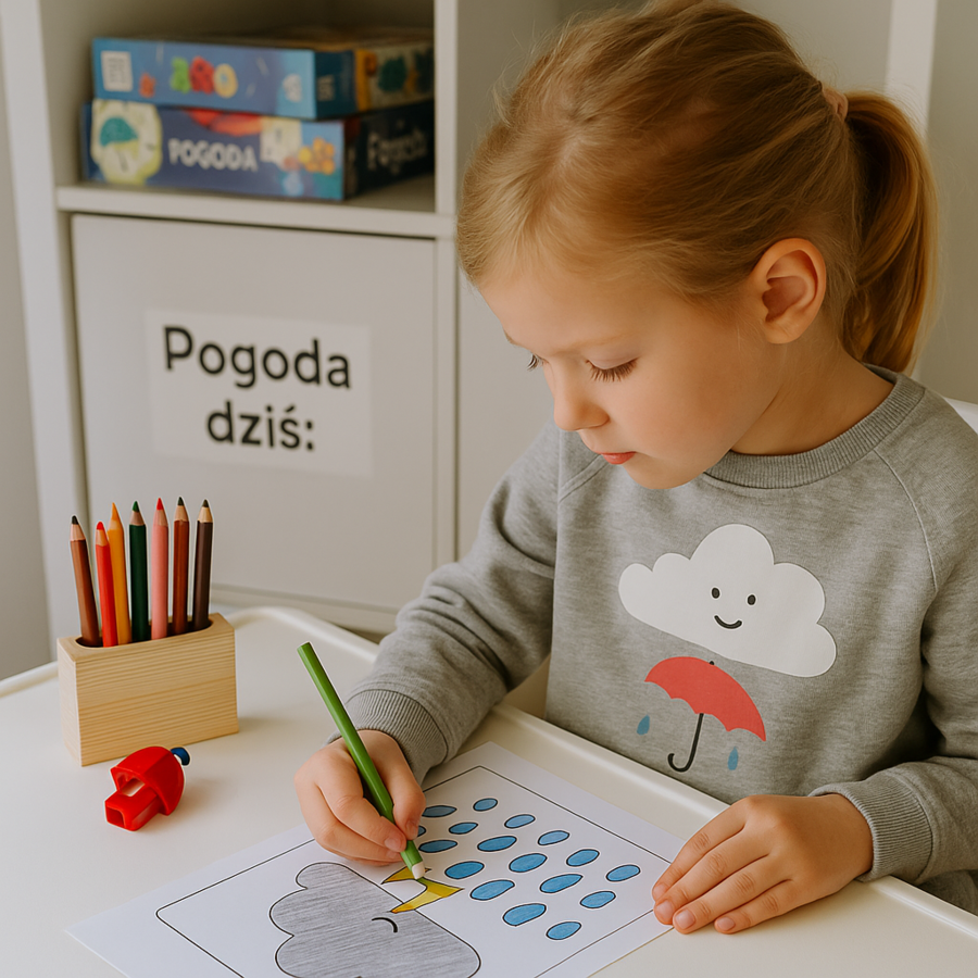 Karta pracy: "Rodzaje deszczu"