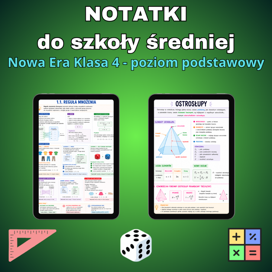 Notatki z matematyki do 4 klasy - Nowa Era 4P