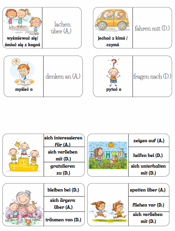 Rekcja czasowników - język niemiecki - egzamin 8-klasisty, liceum/technikum,