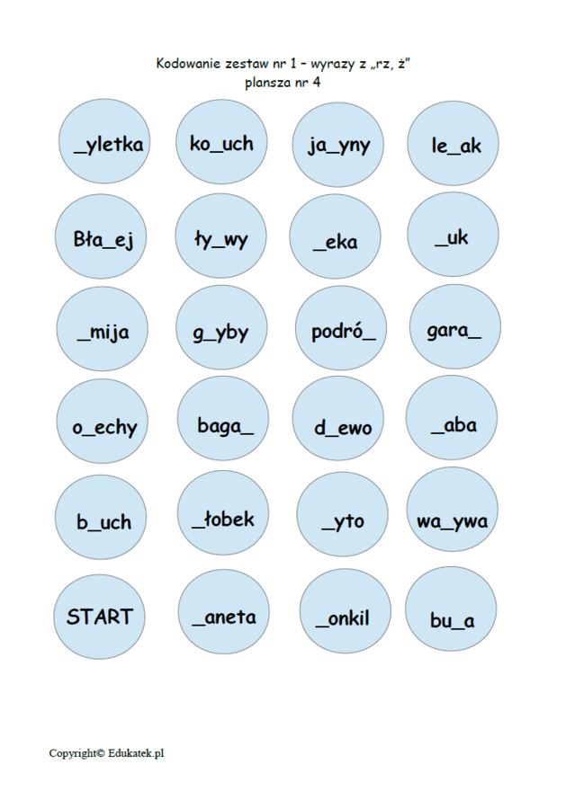 Ortograficzne kodowanie – gra ortograficzna