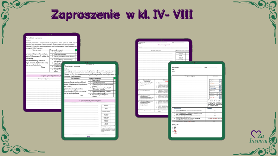Zaproszenie – karty pracy+ prezentacje+ piosenka