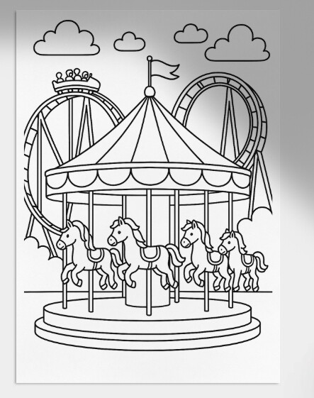 Budowanie własnego parku rozrywki. (Z kartonu, klocków)