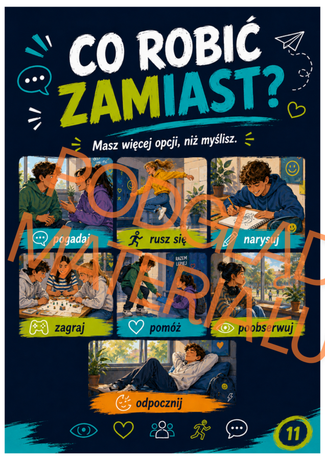 „TELEFON ODPOCZYWA, MY DZIAŁAMY!” – Szkoła bez telefonu | gazetka + godzina wychowawcza + wyzwanie + strefa offline | 34 strony PDF
