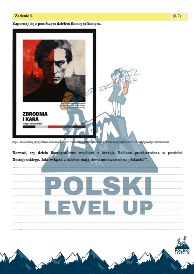 Test ikonograficzny (10 zadań z kluczem odpowiedzi)_Zbrodnia i kara_Polski Level Up