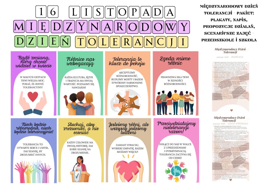 Międzynarodowy Dzień Tolerancji - pakiet materiałów