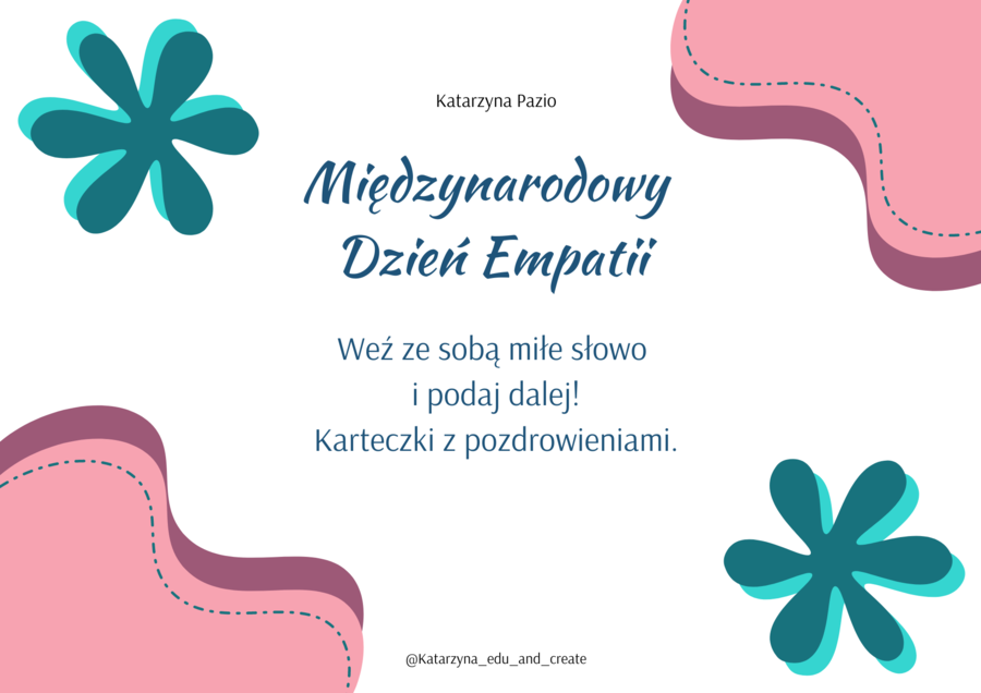 Dzień empatii - miłe słowo, kartki