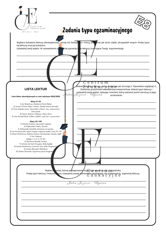 Zadania egzaminacyjne- karta pracy E8