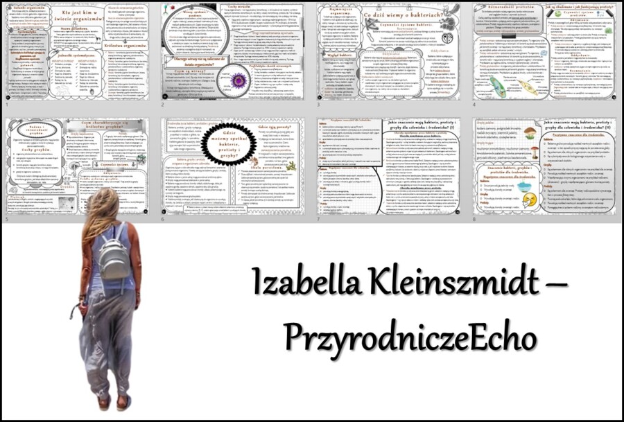 Zestaw sketchnotek/notatek/streszczeń/wklejek/ściąg dla ucznia i nauczyciela w pdf. Biologia 5 dział „Klasyfikacja i systematyka. Wirusy. Bakterie. Prostisty. Grzyby.”. Notatki zostały wykonane na podstawie podręcznika z wydawnictwa WSiP.