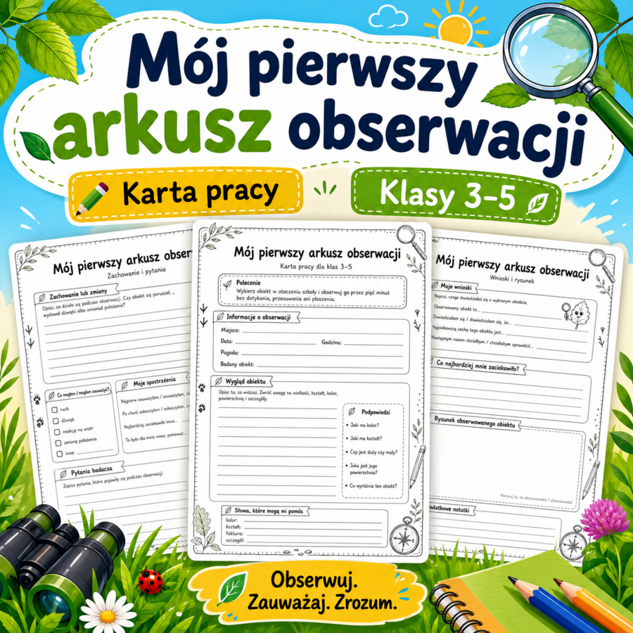 Mój pierwszy arkusz obserwacji