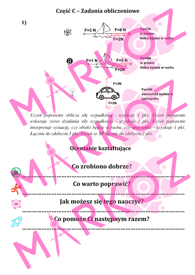 Sprawdzian - oddziaływania i siły