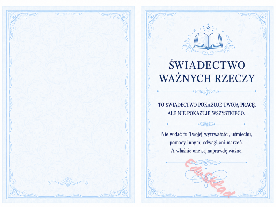 Wkładki motywacyjne do świadectwa – pozytywne słowa na zakończenie roku
