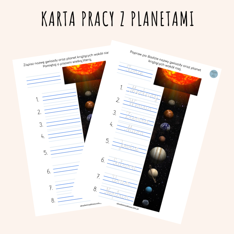 PLANETY - MNEMOTECHNIKA