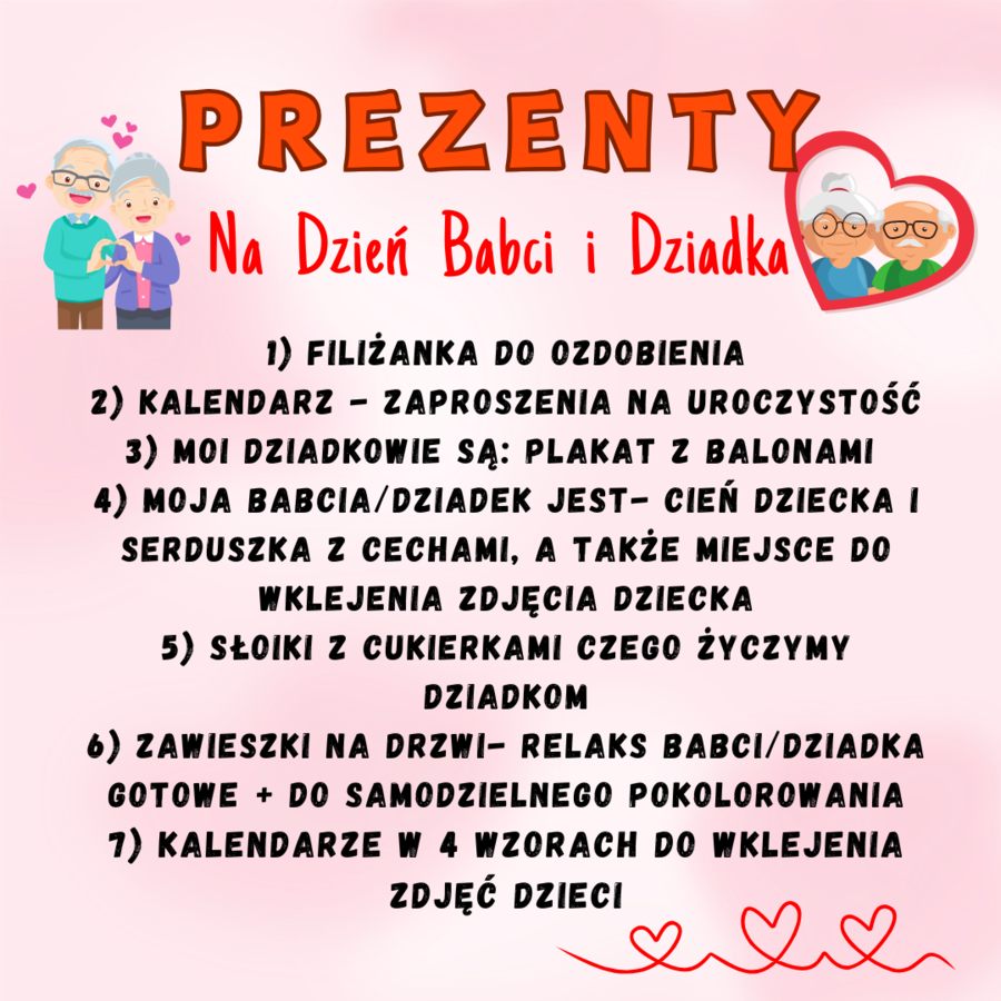 Prezenty na Dzień Babci i Dziadka