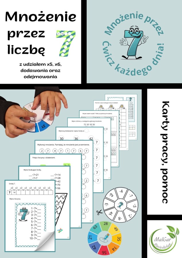 Mnożenie przez 7: Ćwiczenia dla uczniów klas 1-3