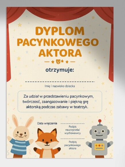 Teatrzyk domowy z pacynkami