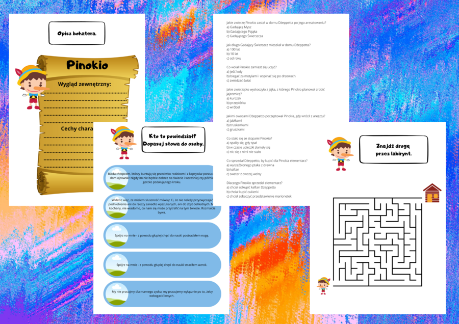 ? ? ? PINOKIO ? ? ? - karty pracy i quiz
