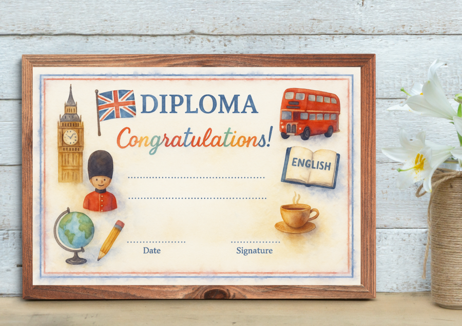 Zestaw Dyplomów / English Diploma na zakończenie Roku