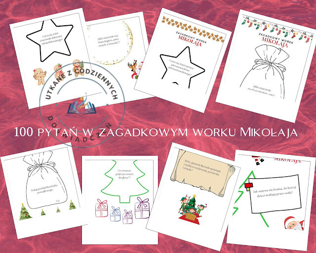 100 pytań w zagadkowym worku Mikołaja- lekcja języka polskiego z okazji MIKOŁAJEK