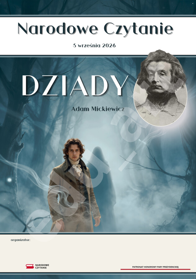 Plakat informacyjny Narodowe Czytanie