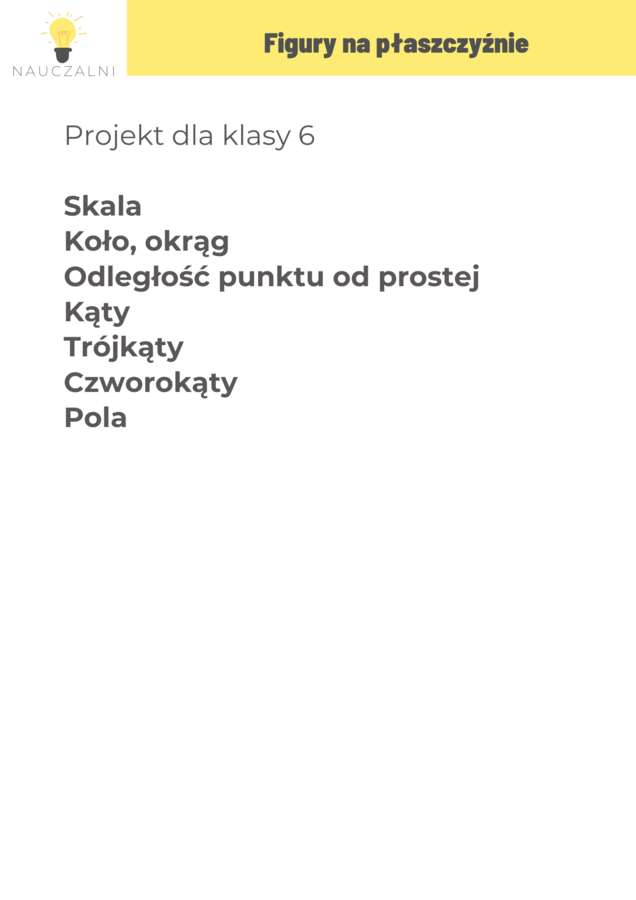 Projekt Figury na płaszczyźnie "Skwer Curie" kl. 6