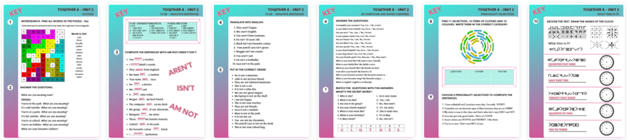 Together klasa 4 Unit 2 - materiały dodatkowe do języka angielskiego