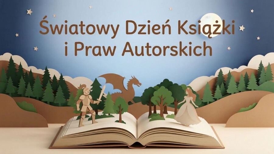 Światowy Dzień Książki i Praw Autorskich – czytanie, twórczość i szacunek do autorów (gazetka szkolna / prezentacja)