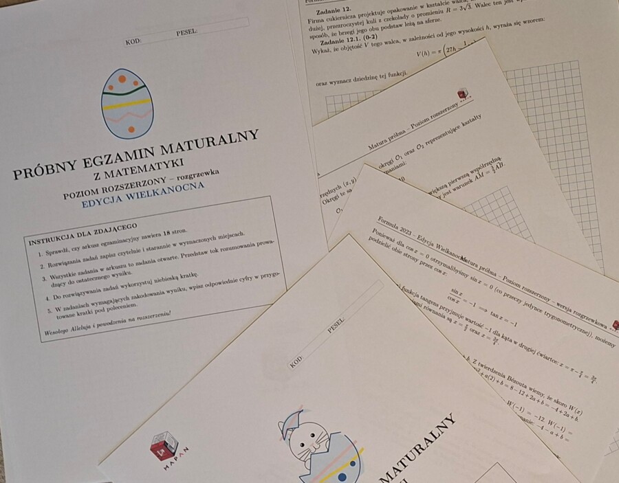 Wielkanocna Próbna Matura: Matematyka Rozszerzona (Pakiet 2 Arkuszy + Rozwiązania)