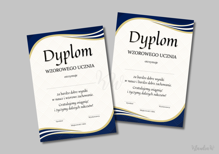 Dyplomy Wzorowego Ucznia - zestaw