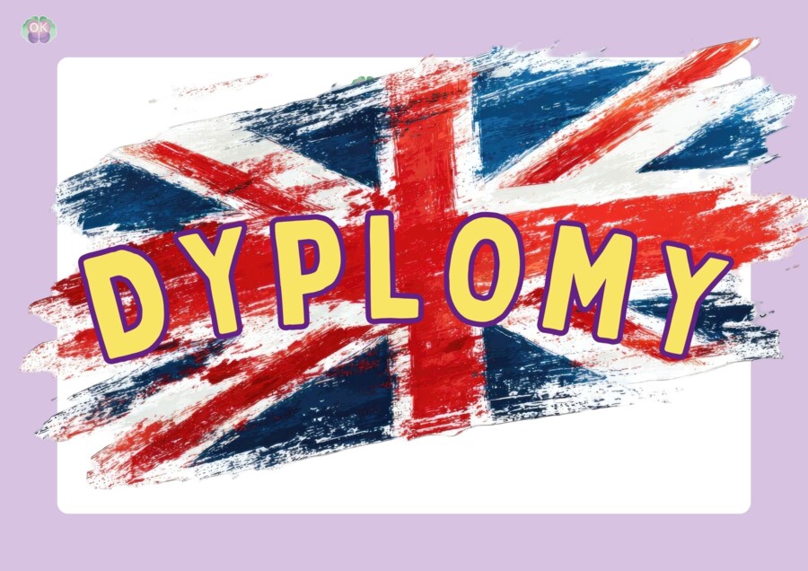 Złota Kolekcja Dyplomów z Języka Angielskiego (10 unikalnych wzorów)