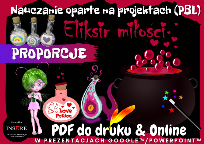 PROPORCJE. Projekt matematyczny: ELIKSIR MIŁOŚCI. Nauczanie Oparte na Projektach (PBL)